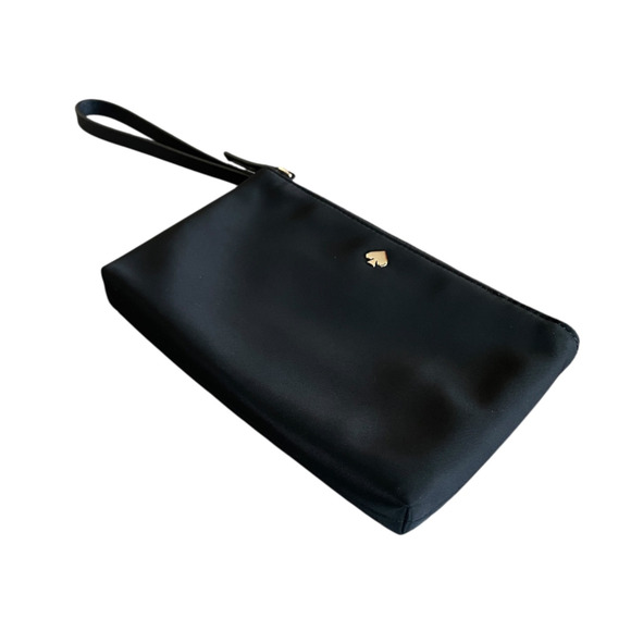 KATE SPADE Jae Women's Black Nylon Double Zip Compartments Wristlet Clutch Bag - Picture 2 of 8